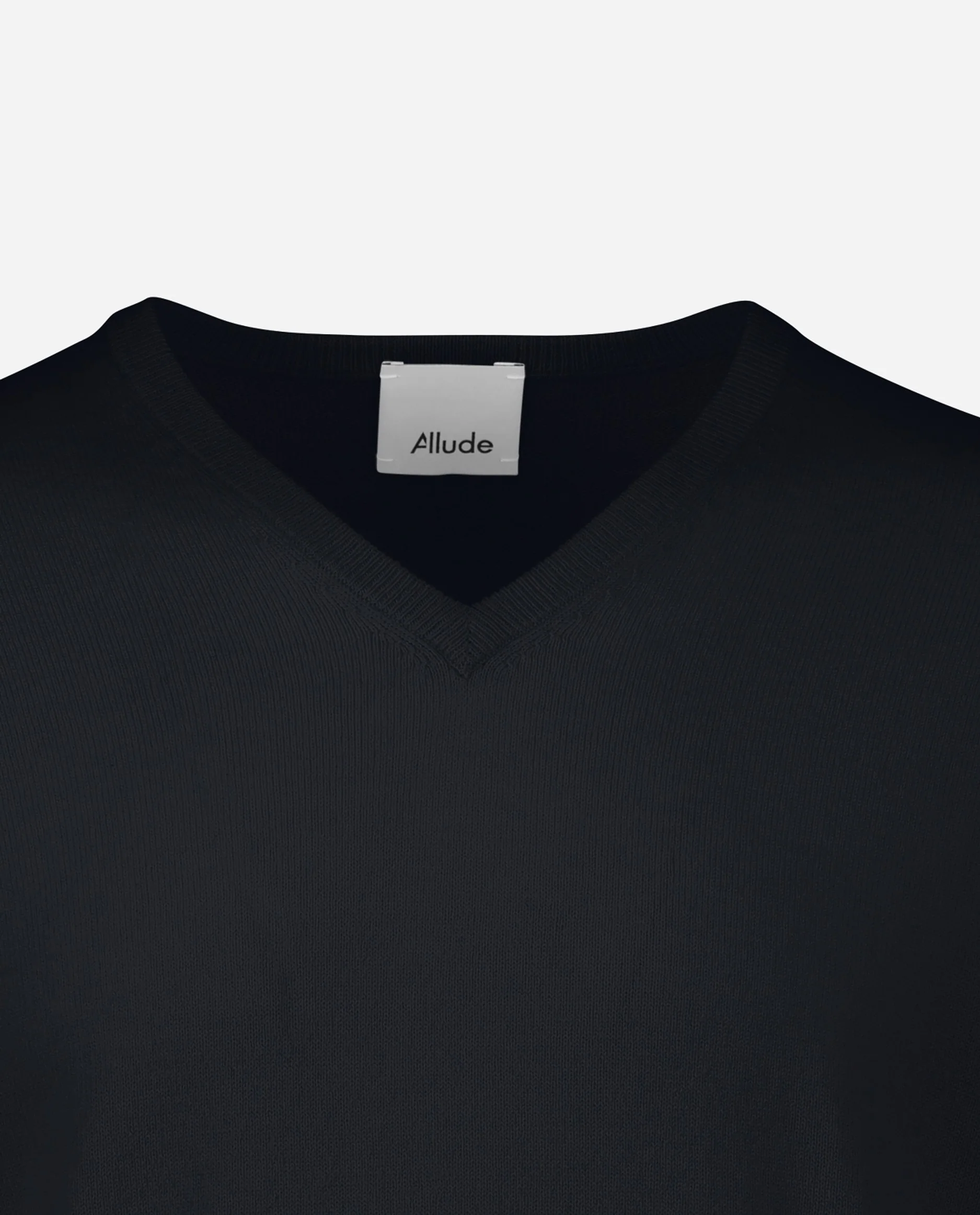 V-Ausschnitt Pullover aus Cashmere in Navy - Image 8