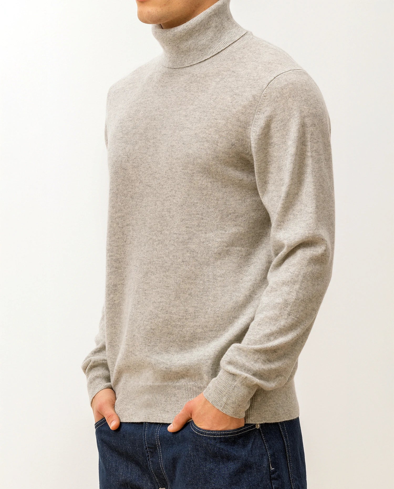 Rollkragen Pullover aus Cashmere in Grau - Image 3
