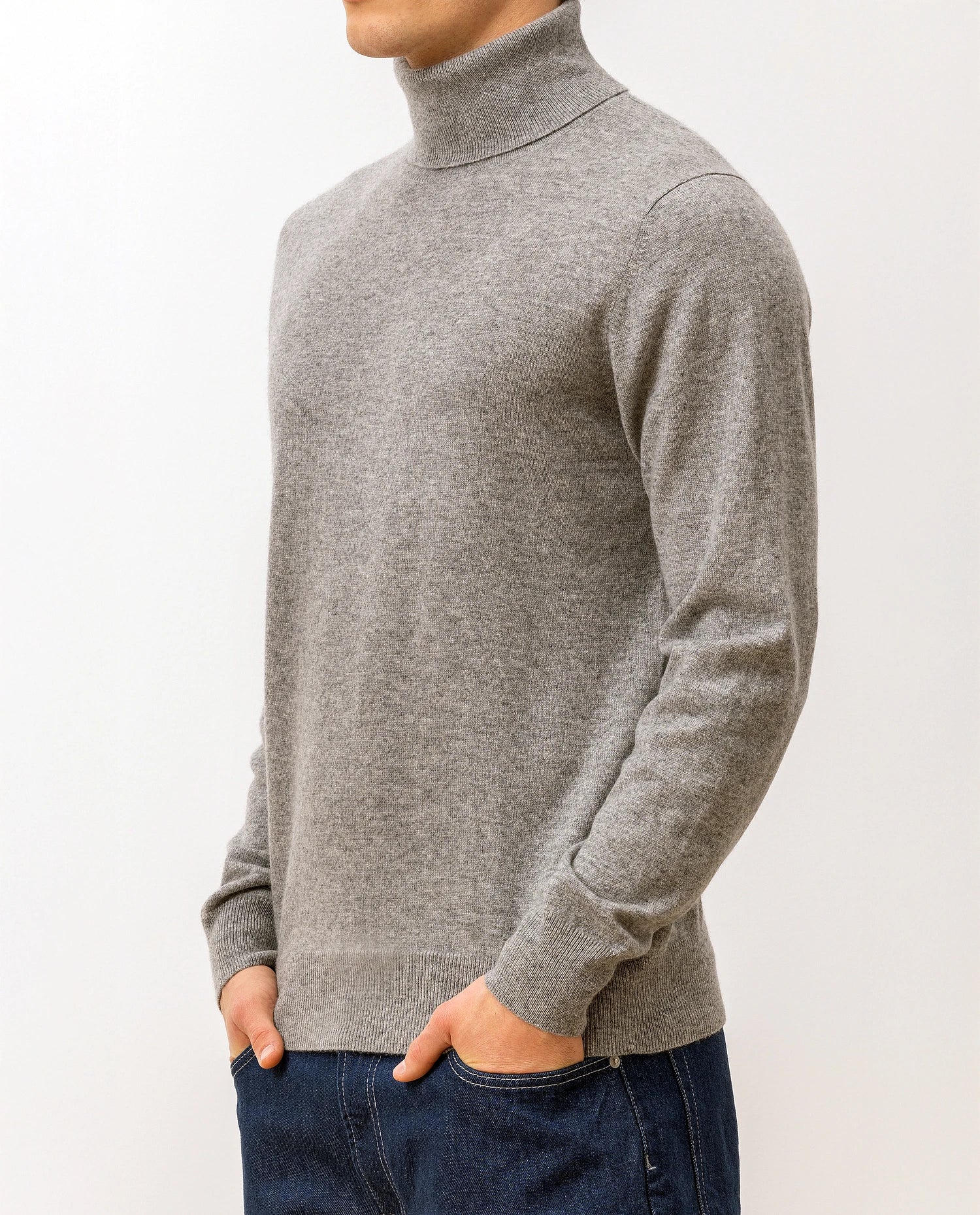 Rollkragen Pullover aus Cashmere in Grau - Image 3