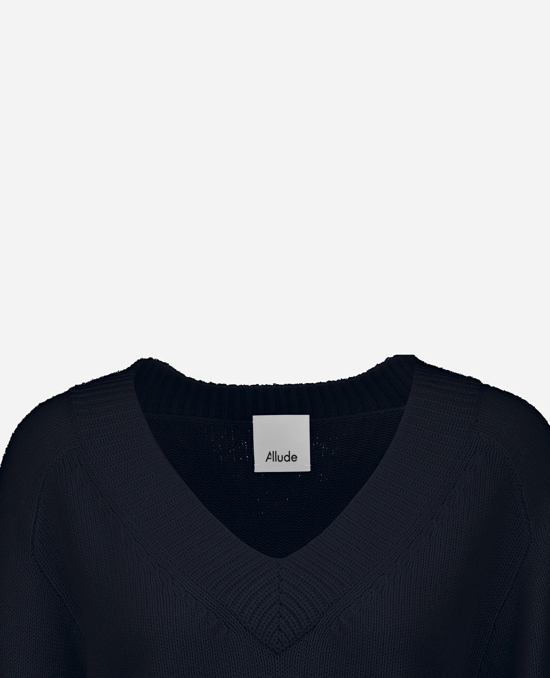 Woll-Mischung Pullover in Navy - Kastiger Schnitt - Image 3