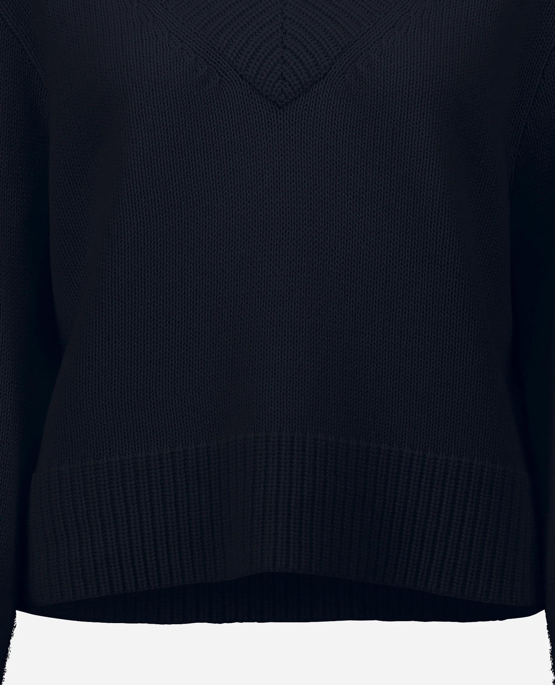 Woll-Mischung Pullover in Navy - Kastiger Schnitt - Image 4