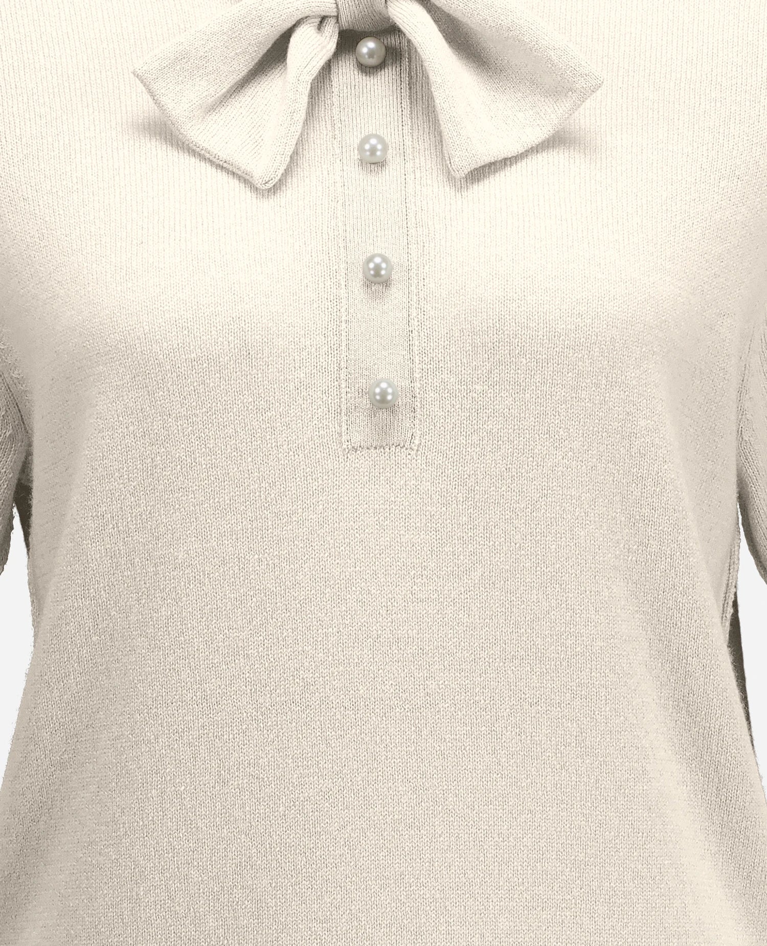 Woll-Mischung Pullover in Creme - Gerade Passform - Image 4