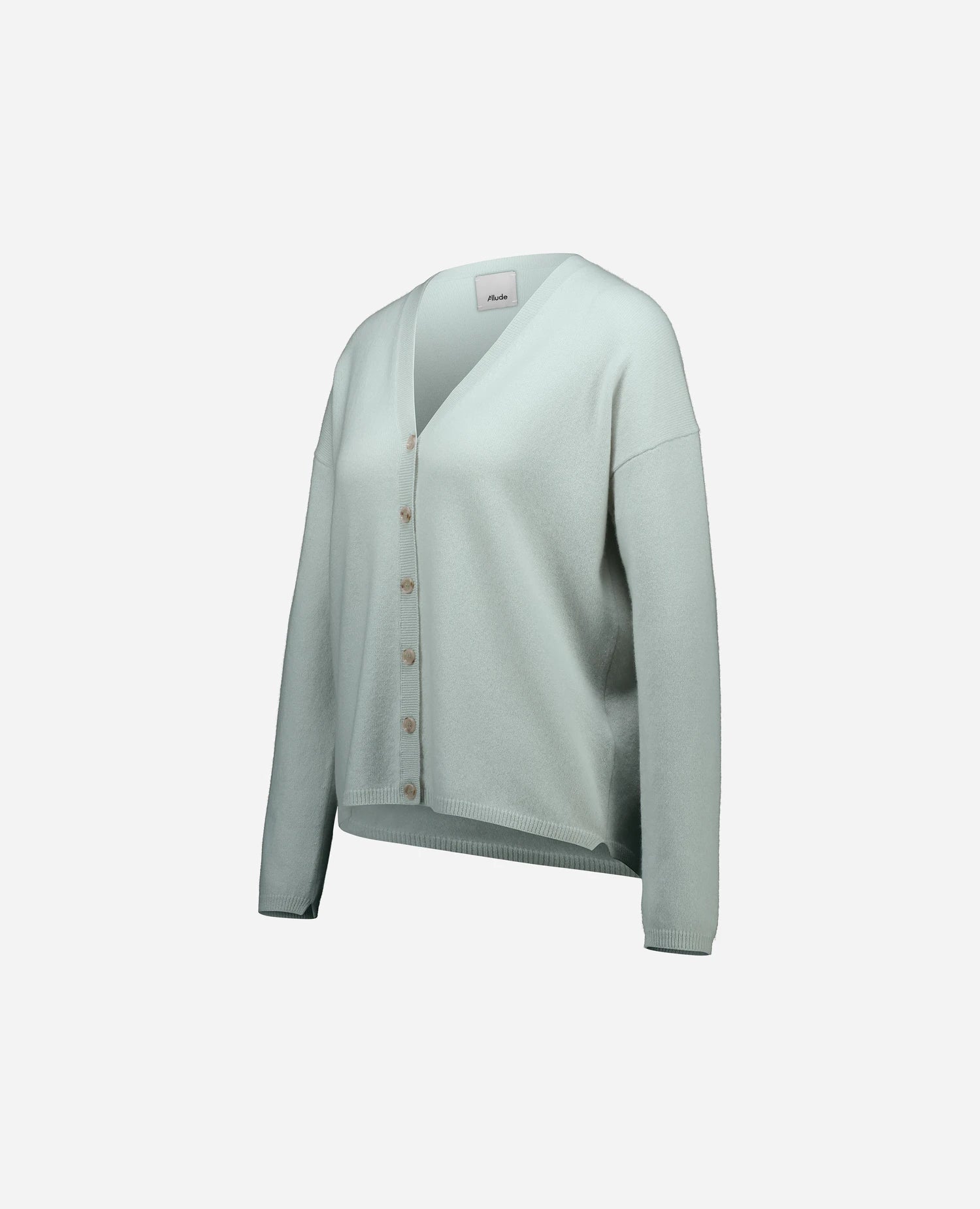 Cashmere Strickjacke in Grün - Image 3