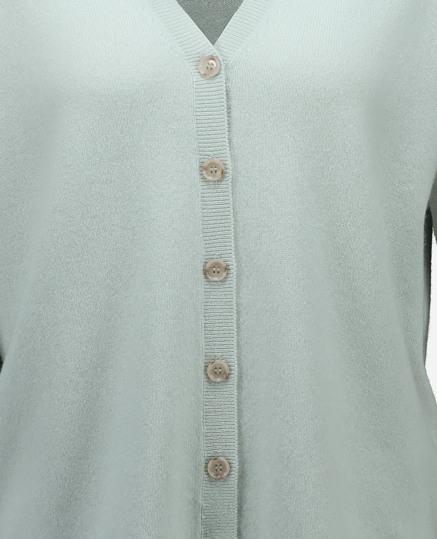 Cashmere Strickjacke in Grün - Image 4