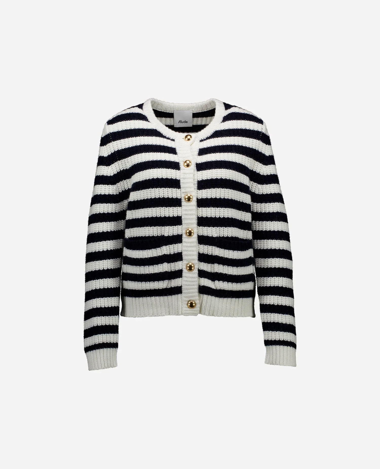Baumwoll Mischung Strickjacke in Weiß