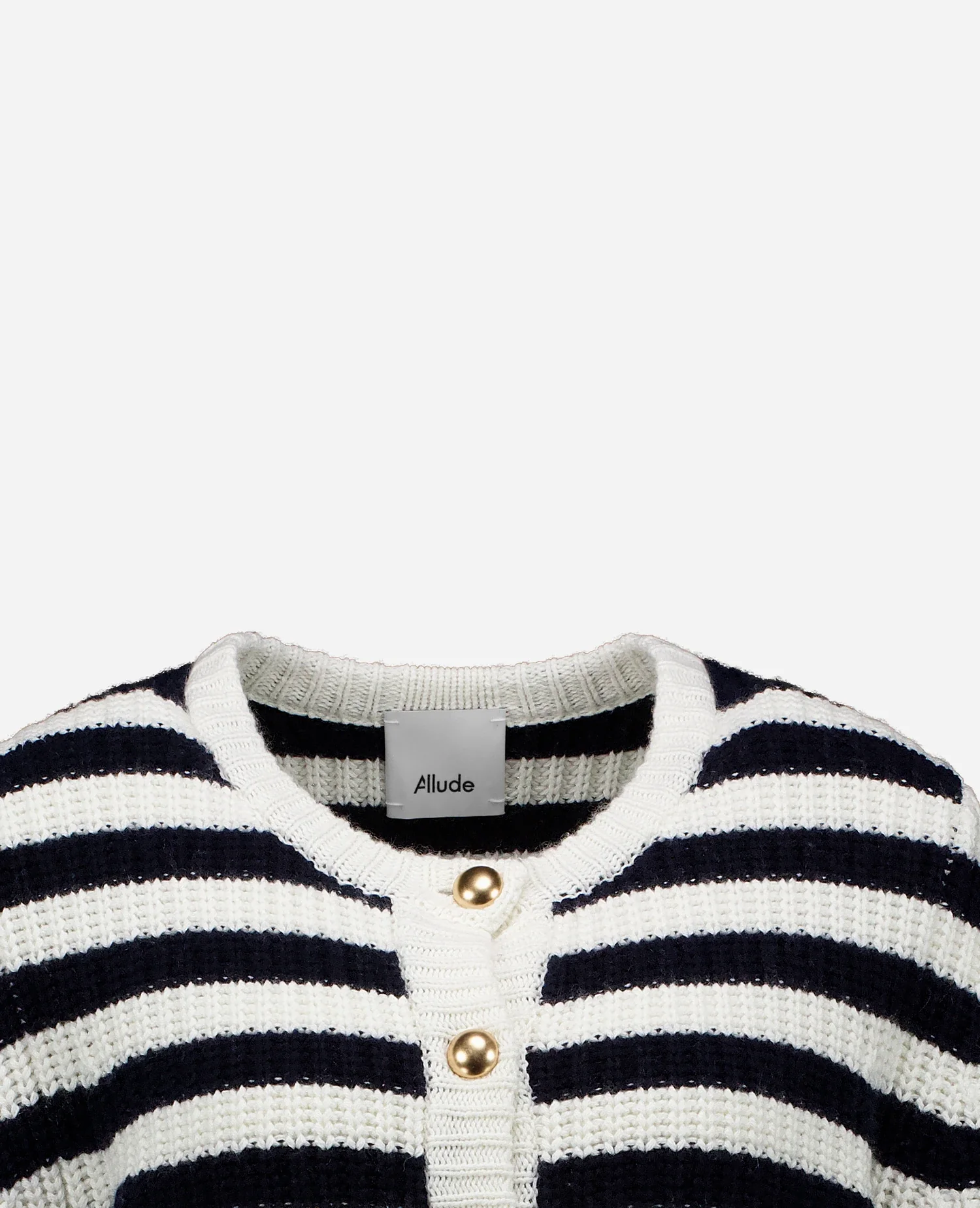 Baumwoll Mischung Strickjacke in Weiß - Image 3