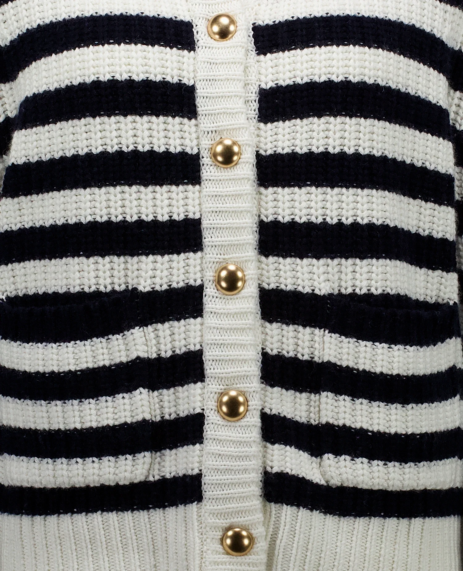 Baumwoll Mischung Strickjacke in Weiß - Image 4