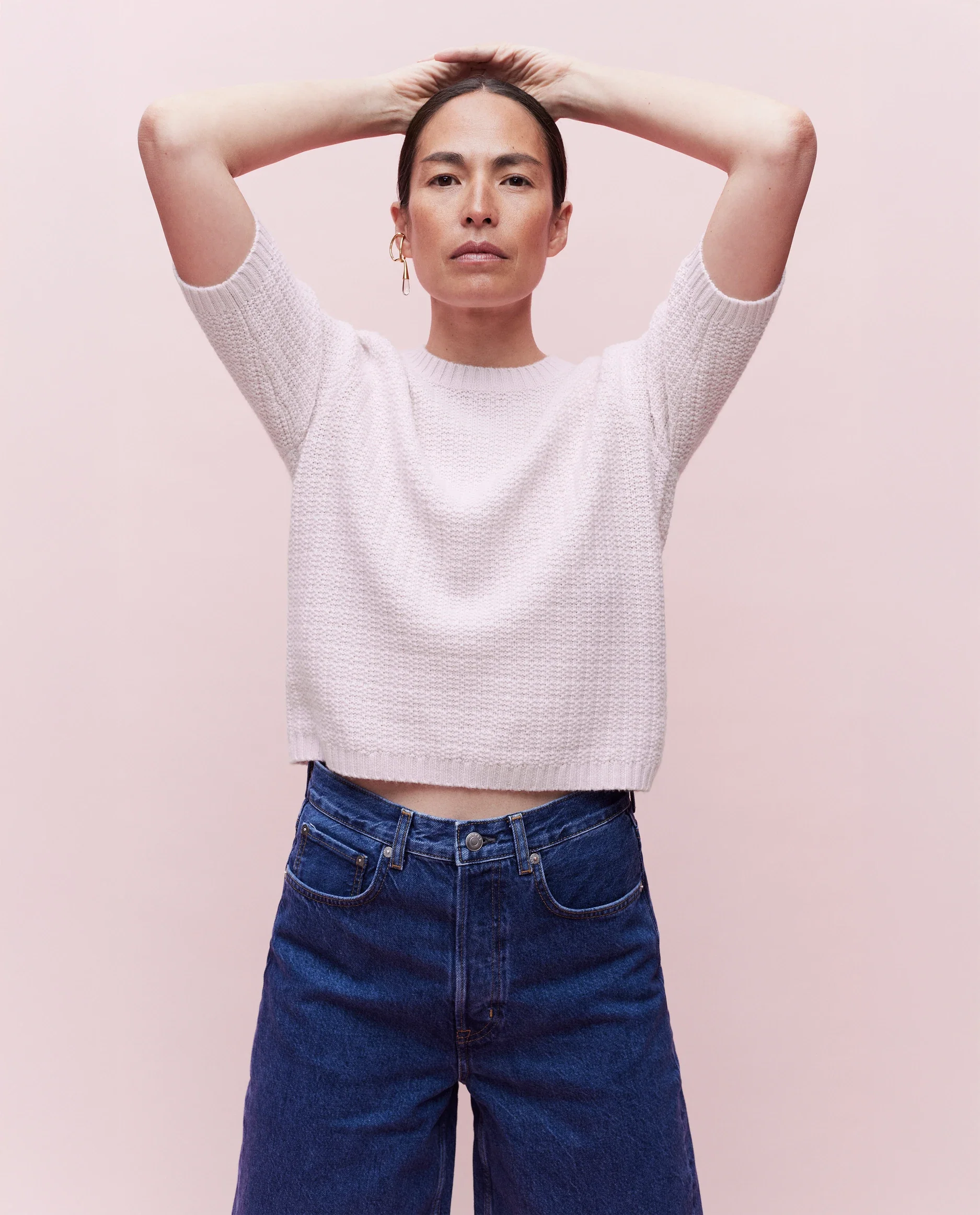 Woll-Mischung Pullover in Rose