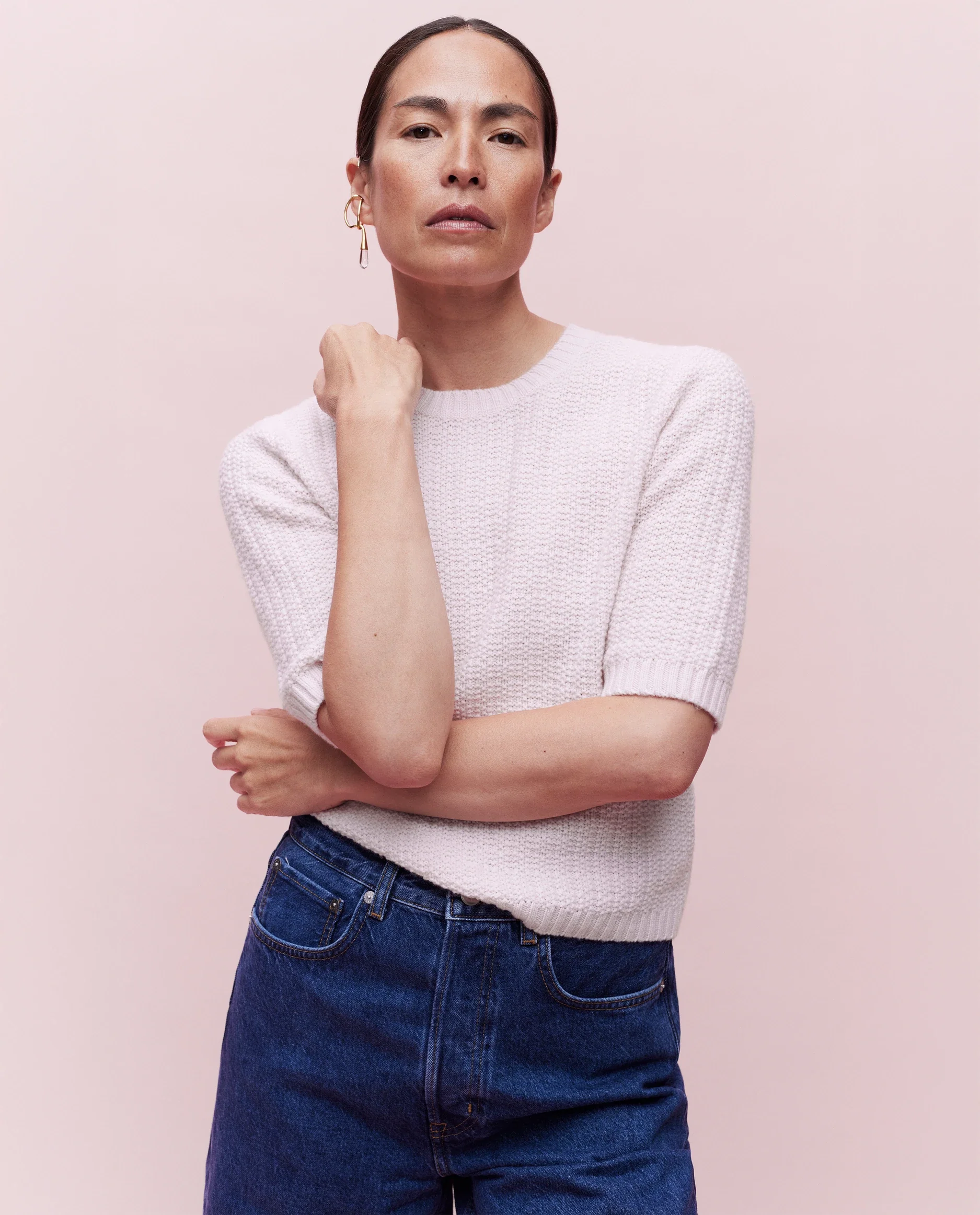 Woll-Mischung Pullover in Rose - Image 2