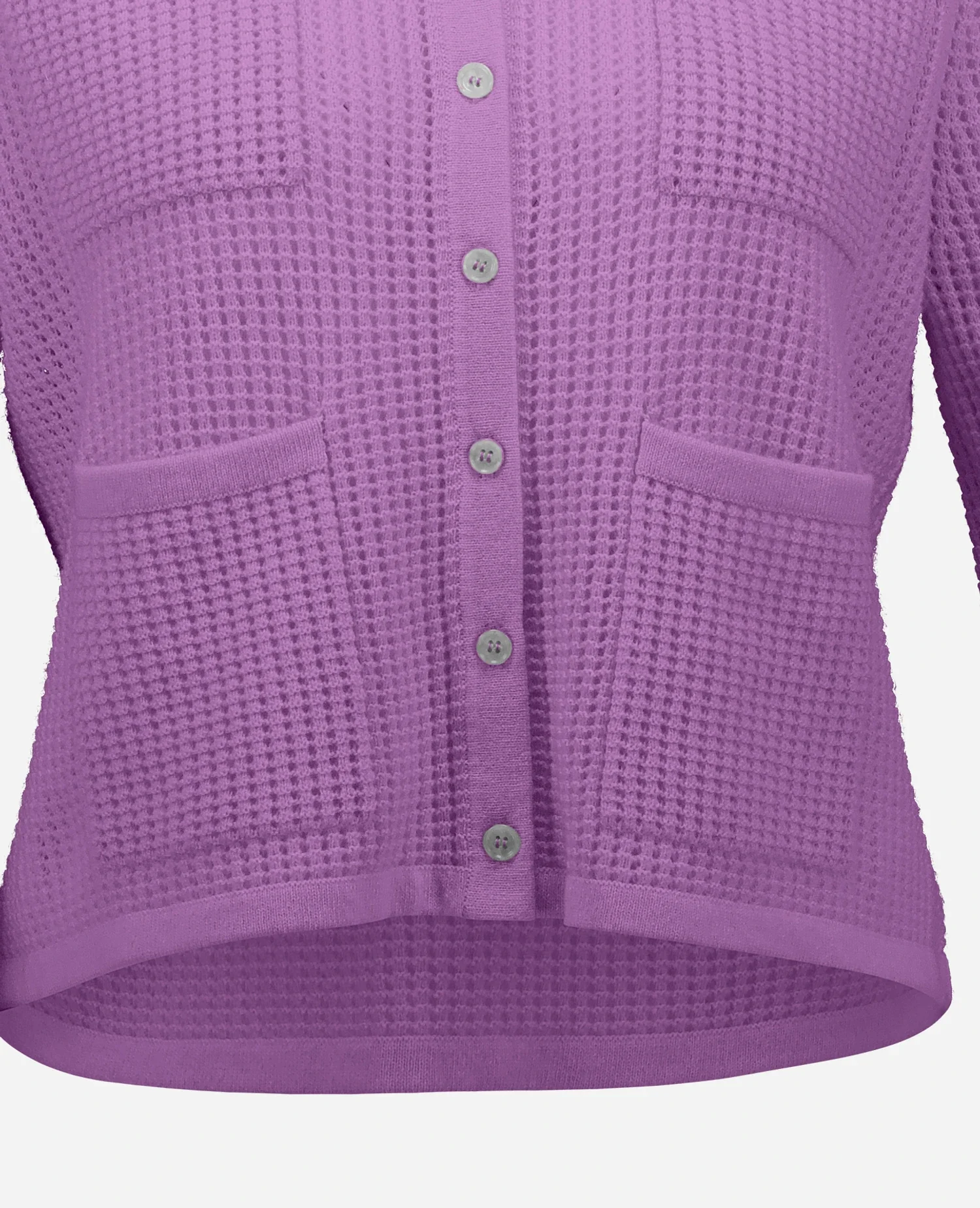 Woll-Mischung Strickjacke in Lila - Image 4