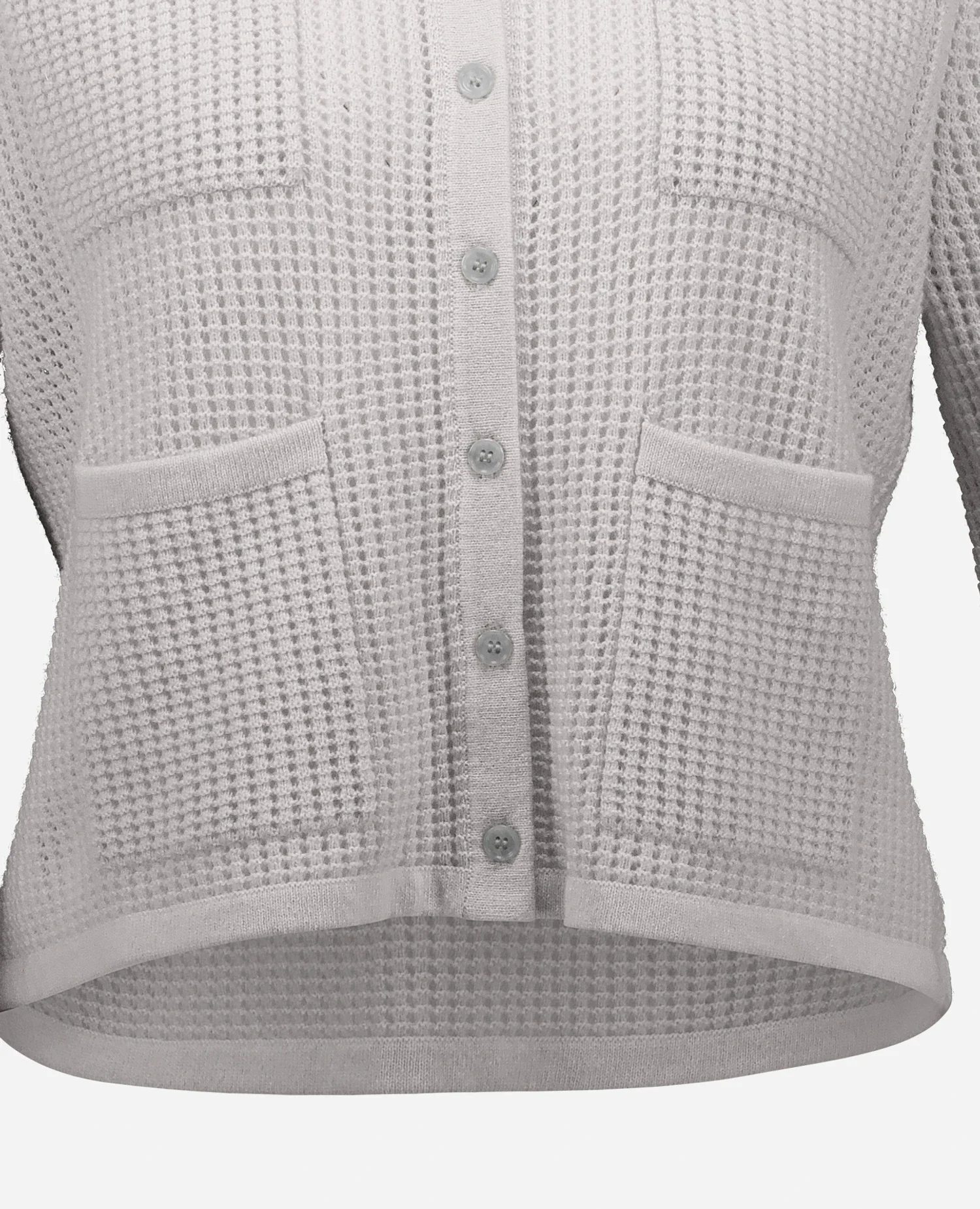 Woll-Mischung Strickjacke in Grau - Image 4