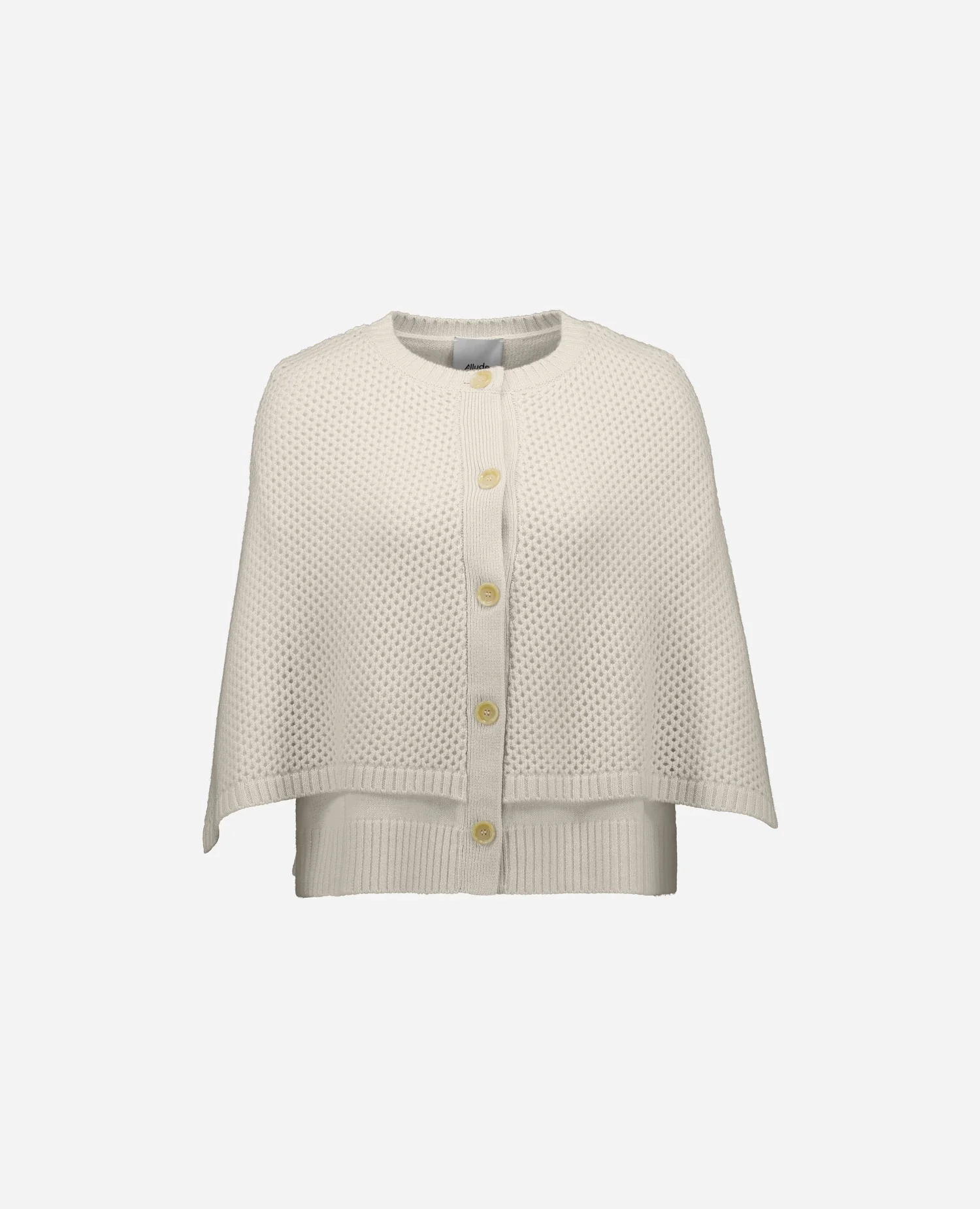Woll-Mischung Cape in Creme