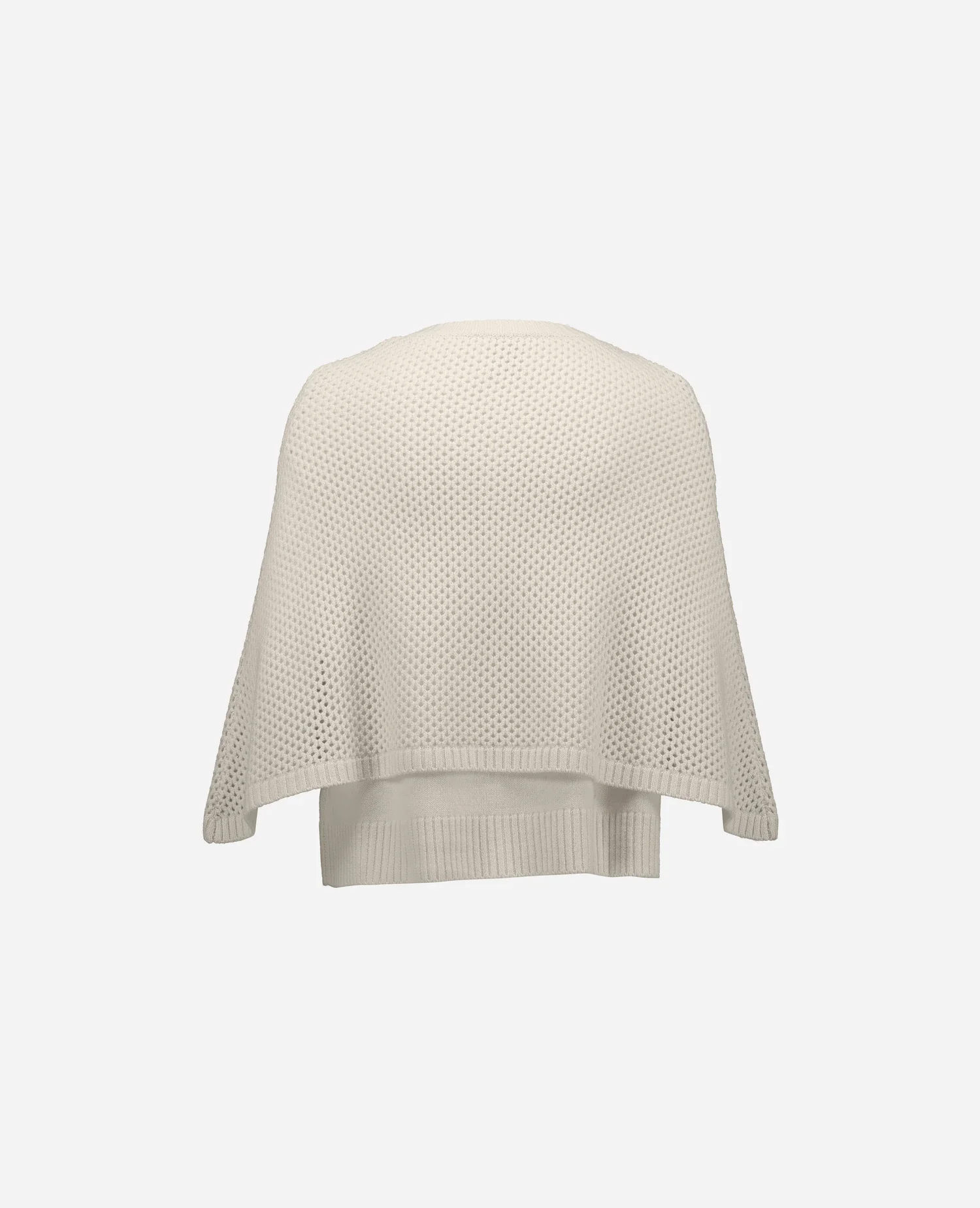 Woll-Mischung Cape in Creme - Image 2