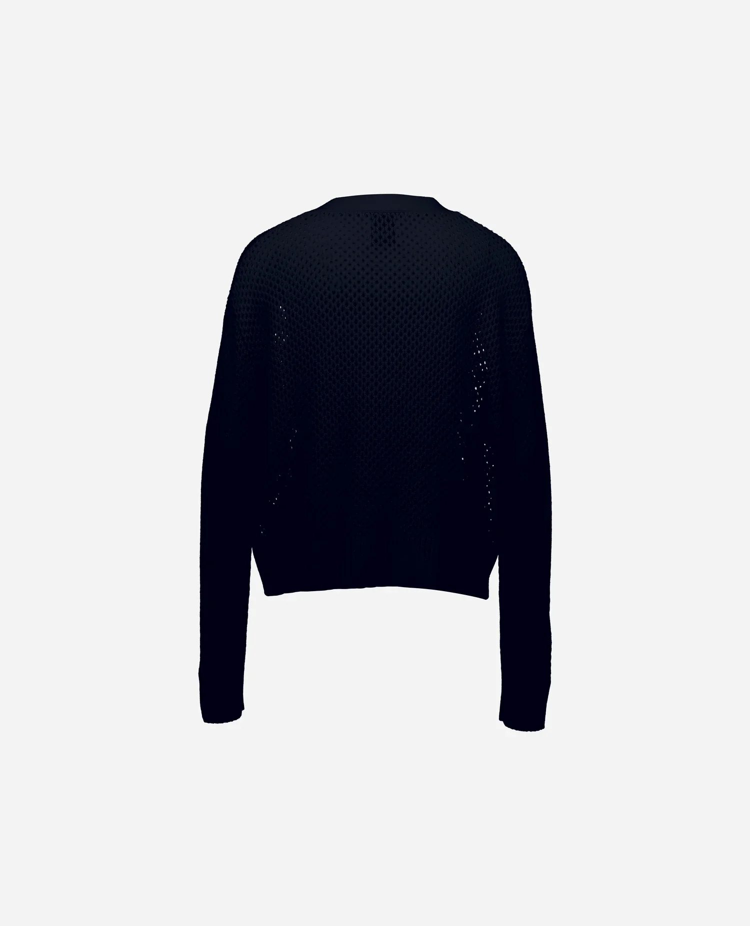 Woll-Mischung Strickjacke in Navy - Image 2