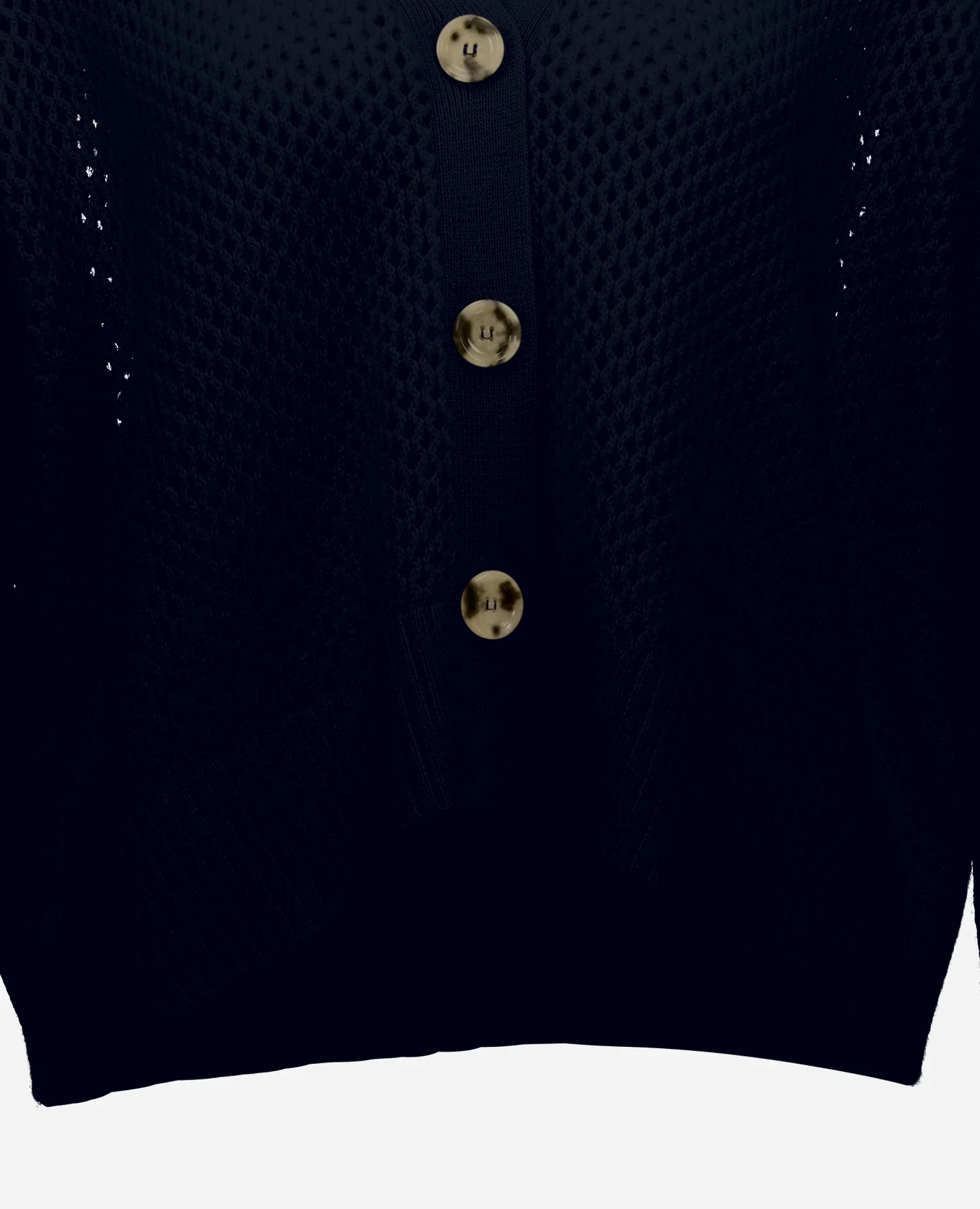 Woll-Mischung Strickjacke in Navy - Image 4