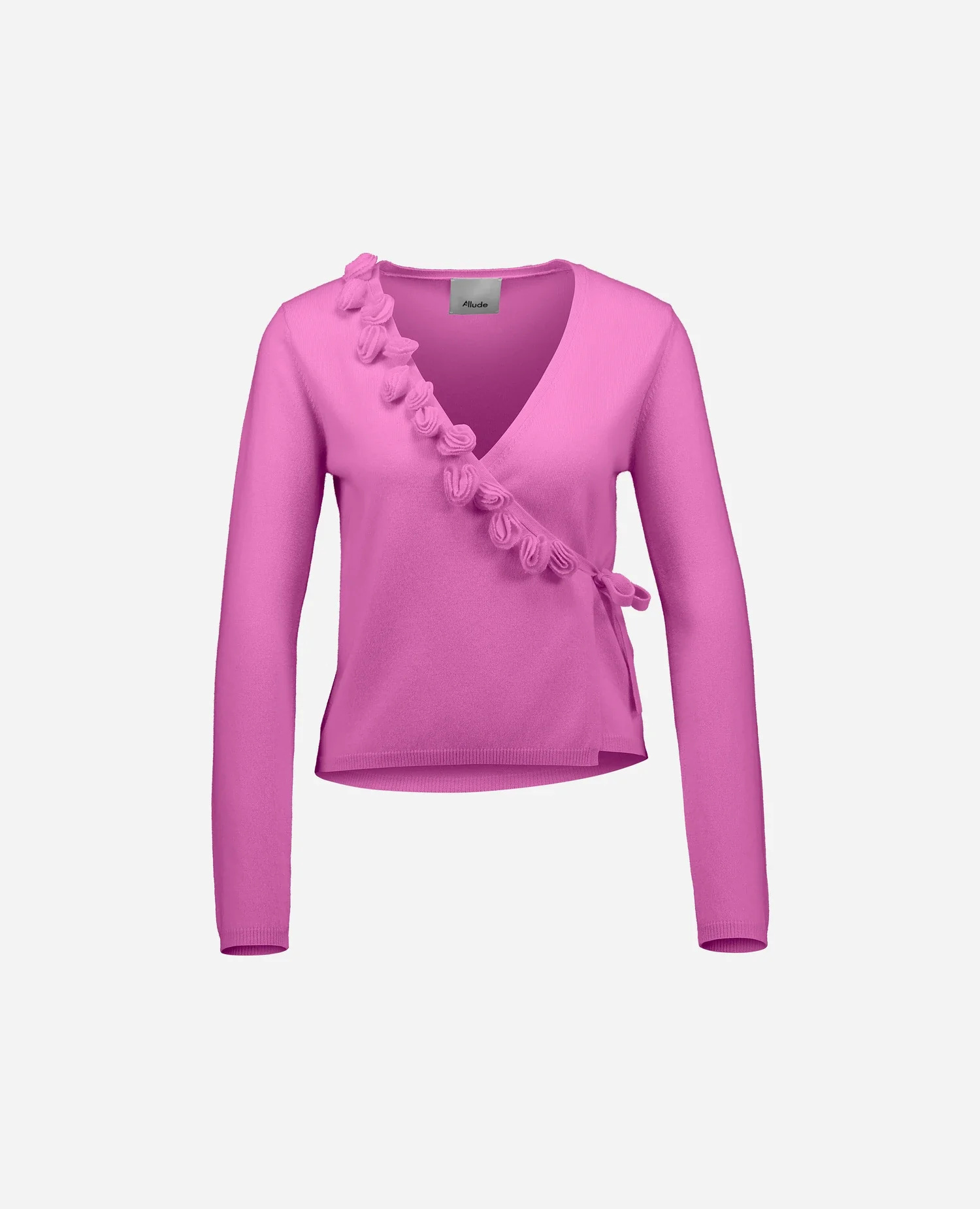 Woll-Mischung Strickjacke in Rose