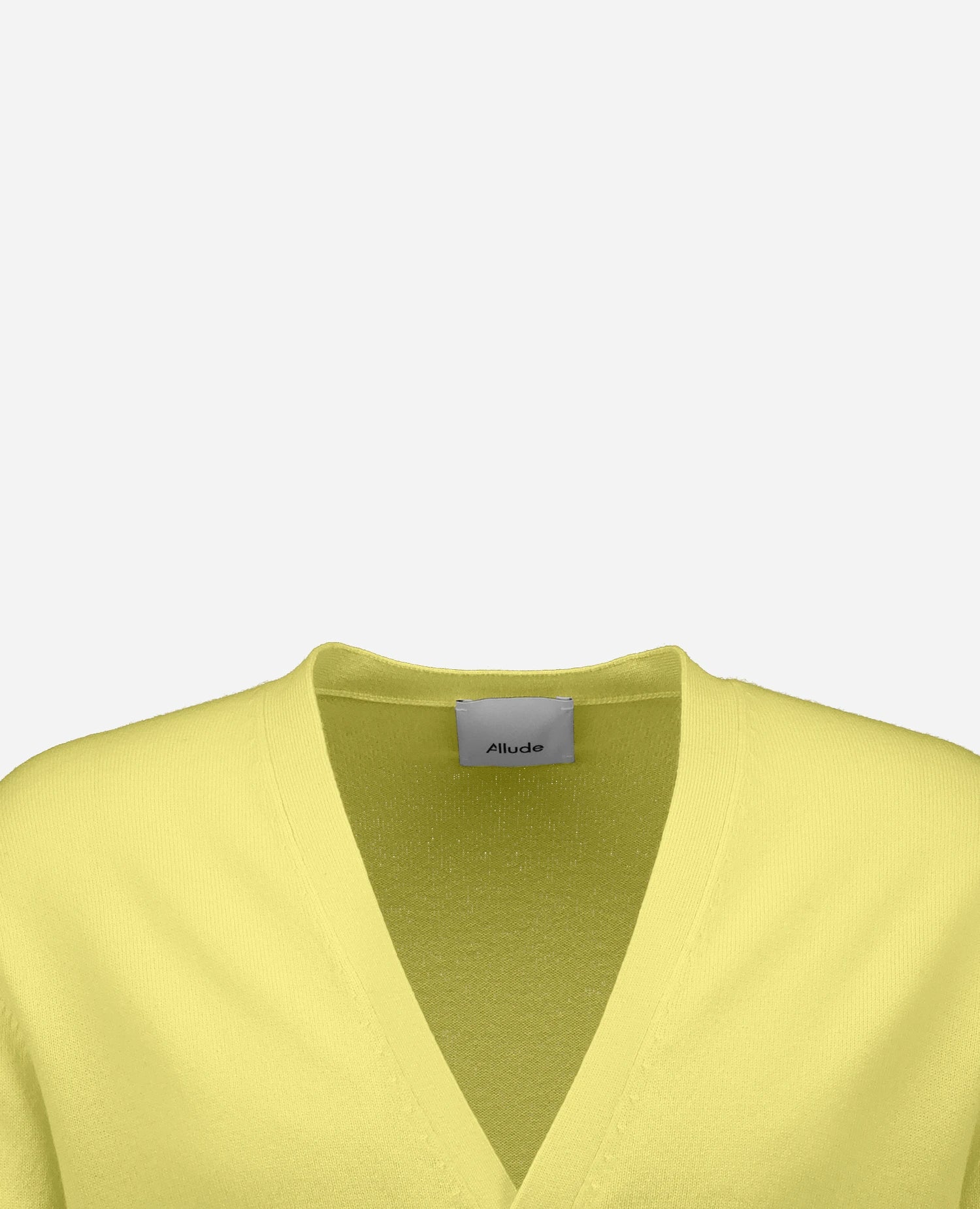 Cashmere Strickjacke in Gelb - Image 6
