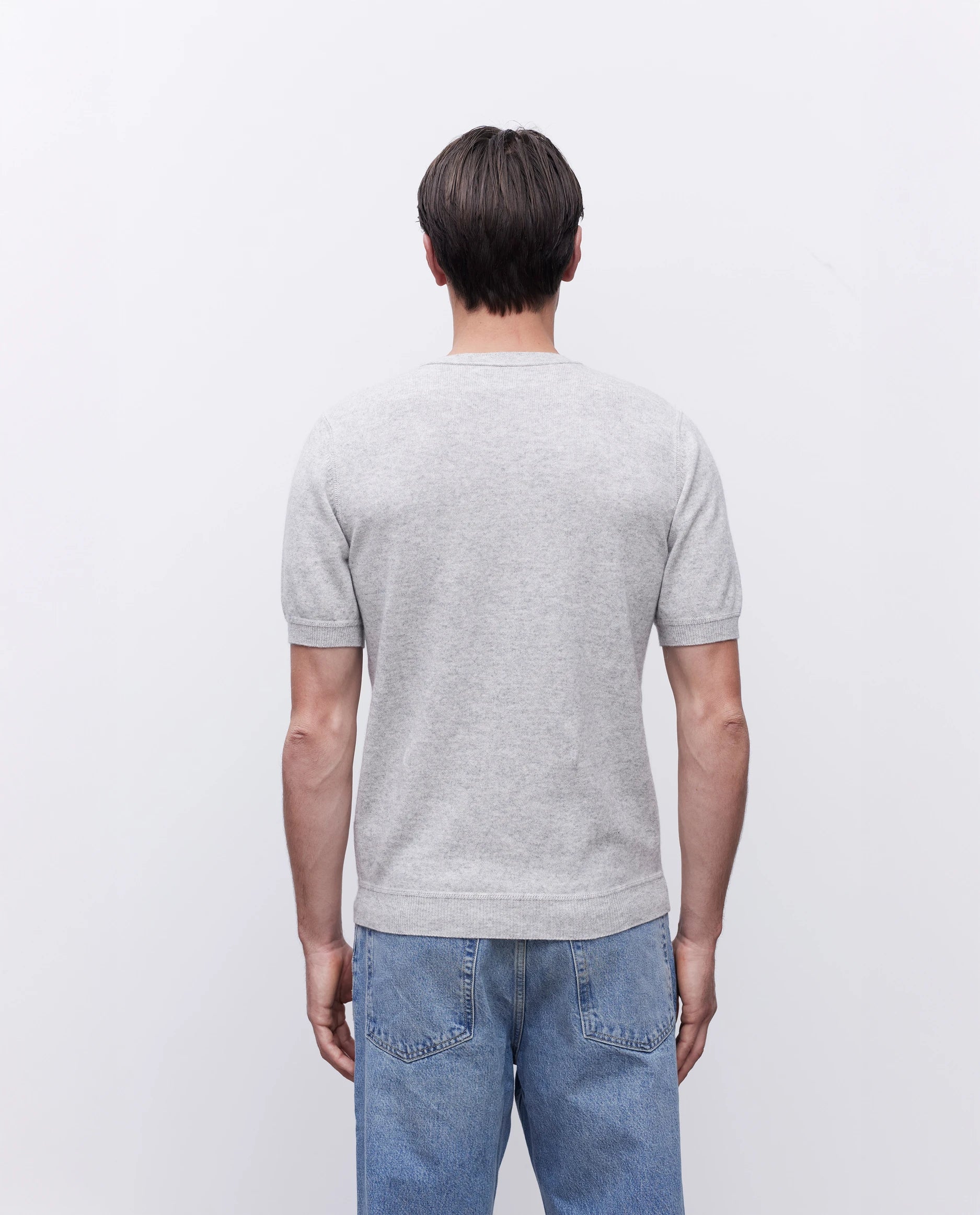 Baumwoll Mischung Pullover in Grau - Image 2