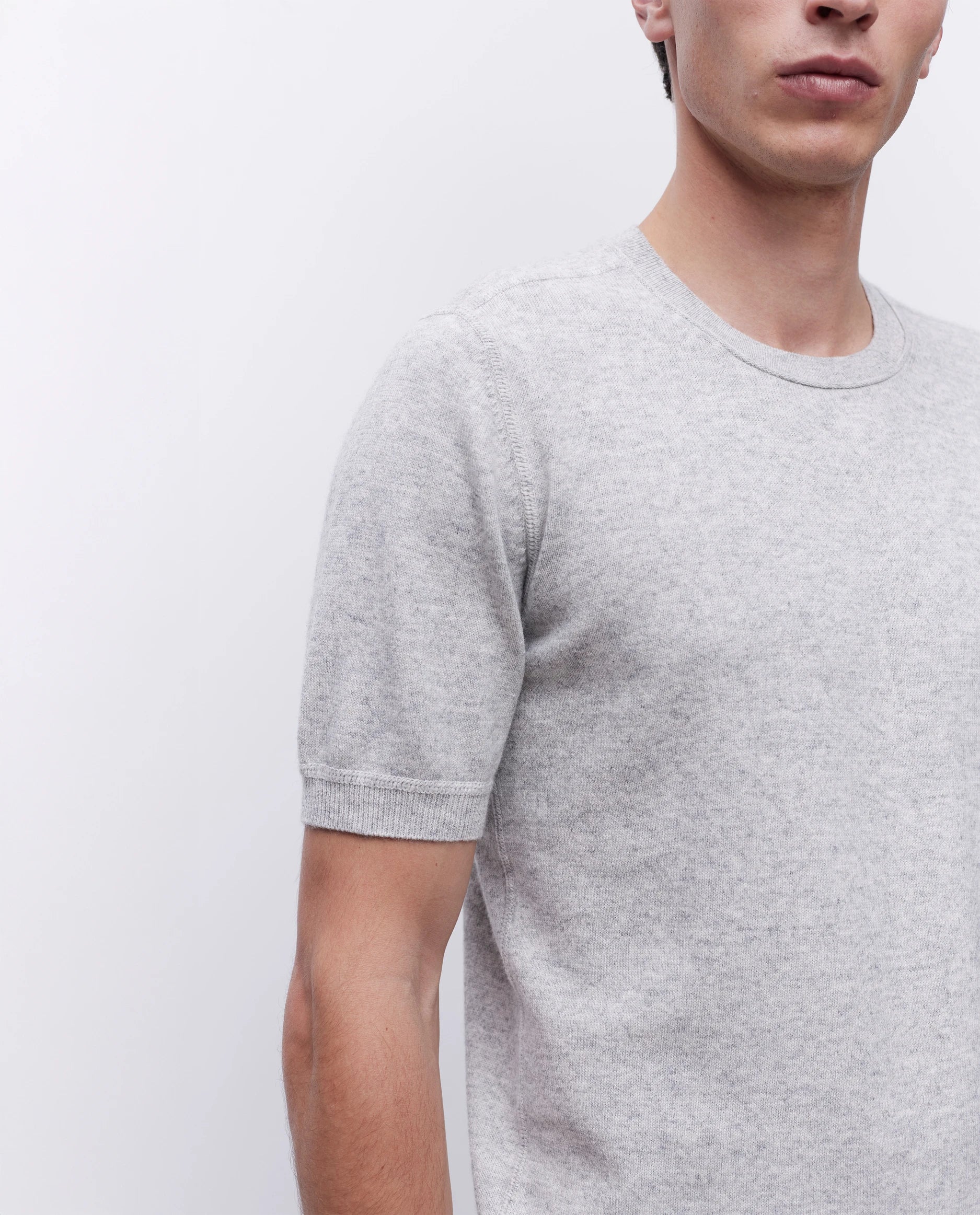 Baumwoll Mischung Pullover in Grau - Image 3