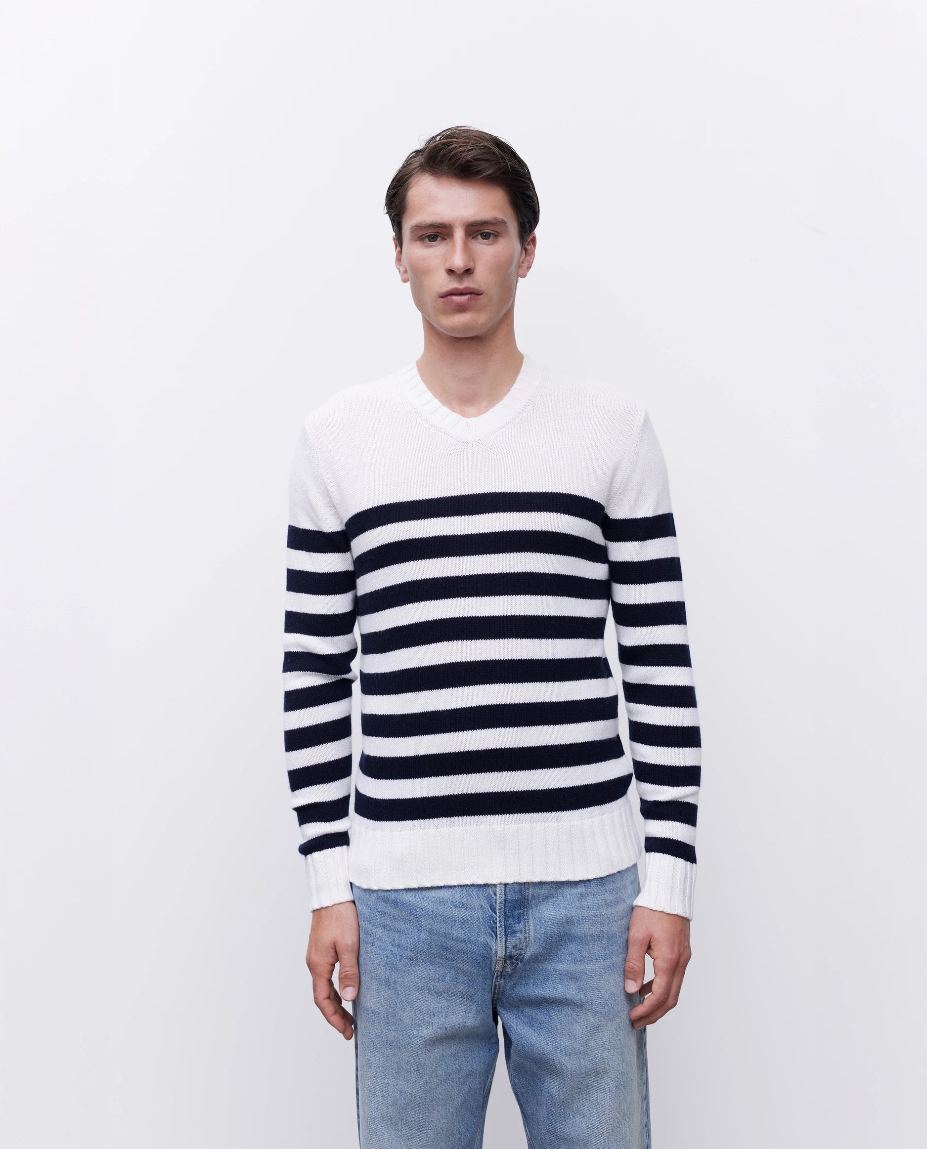 Baumwoll Mischung Pullover in Weiß - Image 3