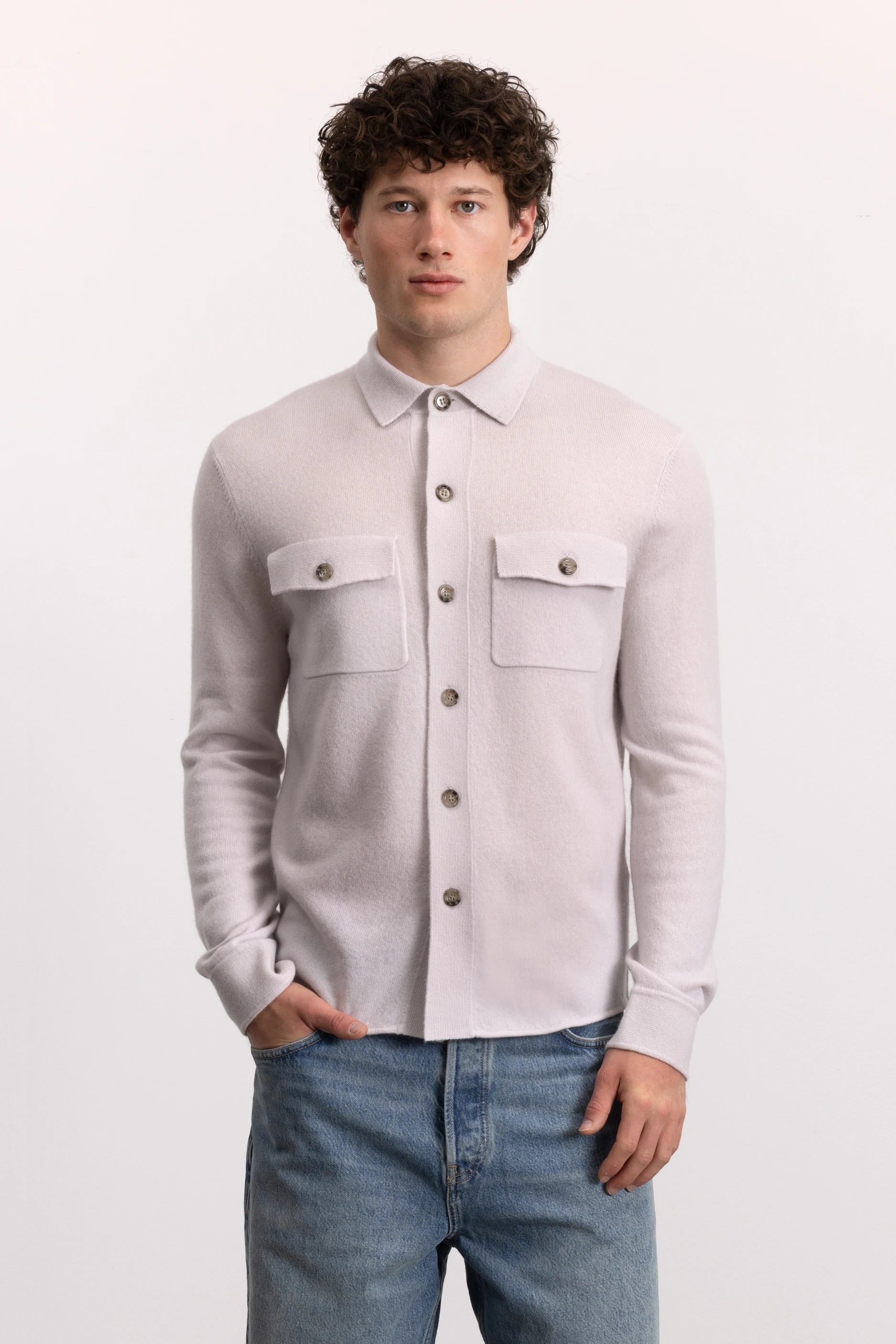 Woll-Mischung Pullover in Grau - Image 6