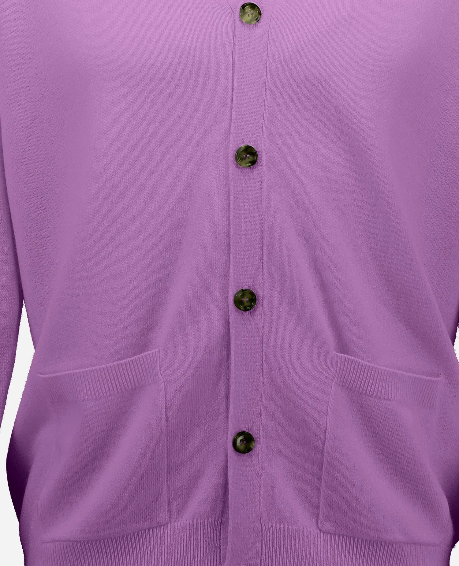 Woll-Mischung Strickjacke in Lila - Image 4