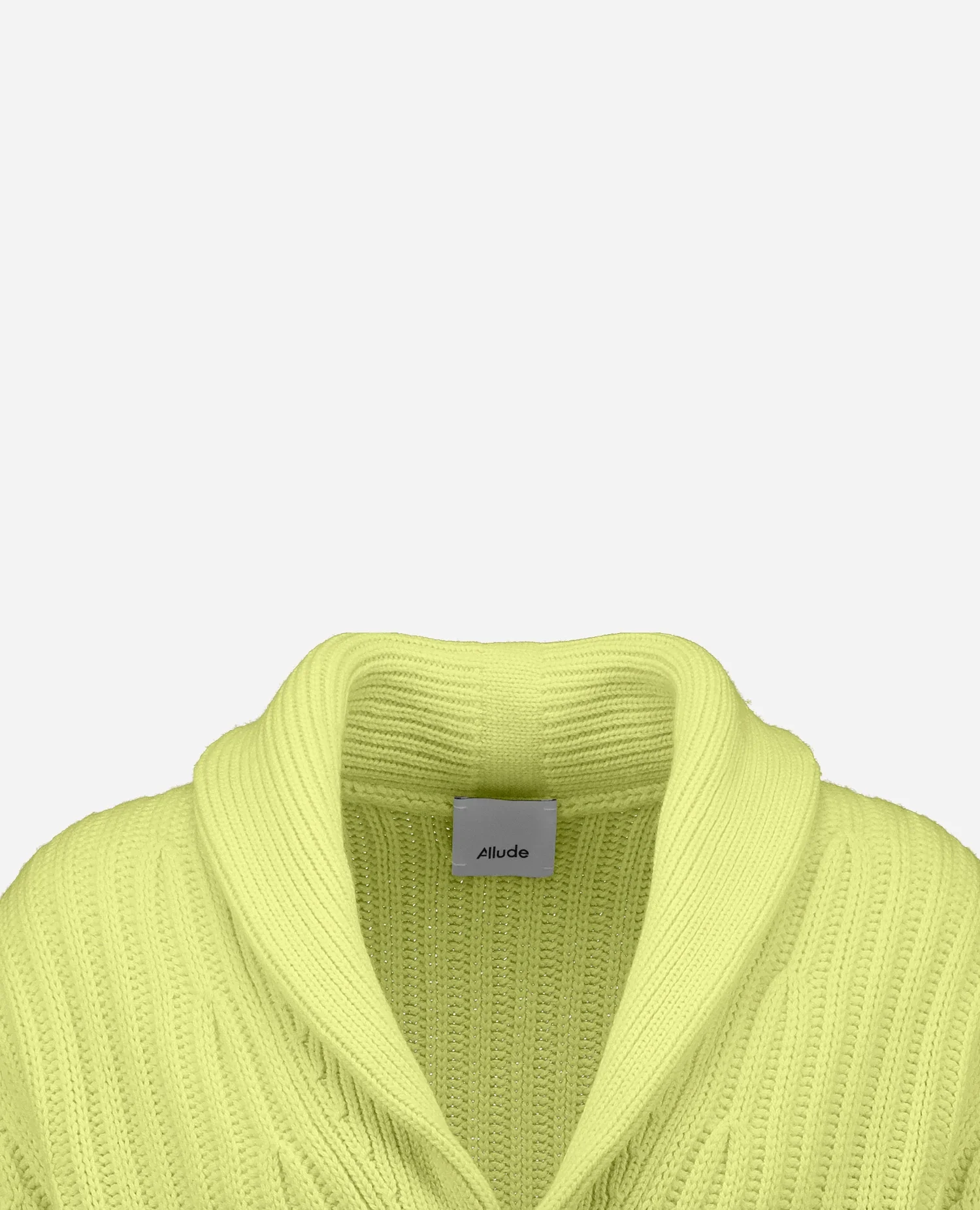 Woll-Mischung Strickjacke in Gelb - Image 3