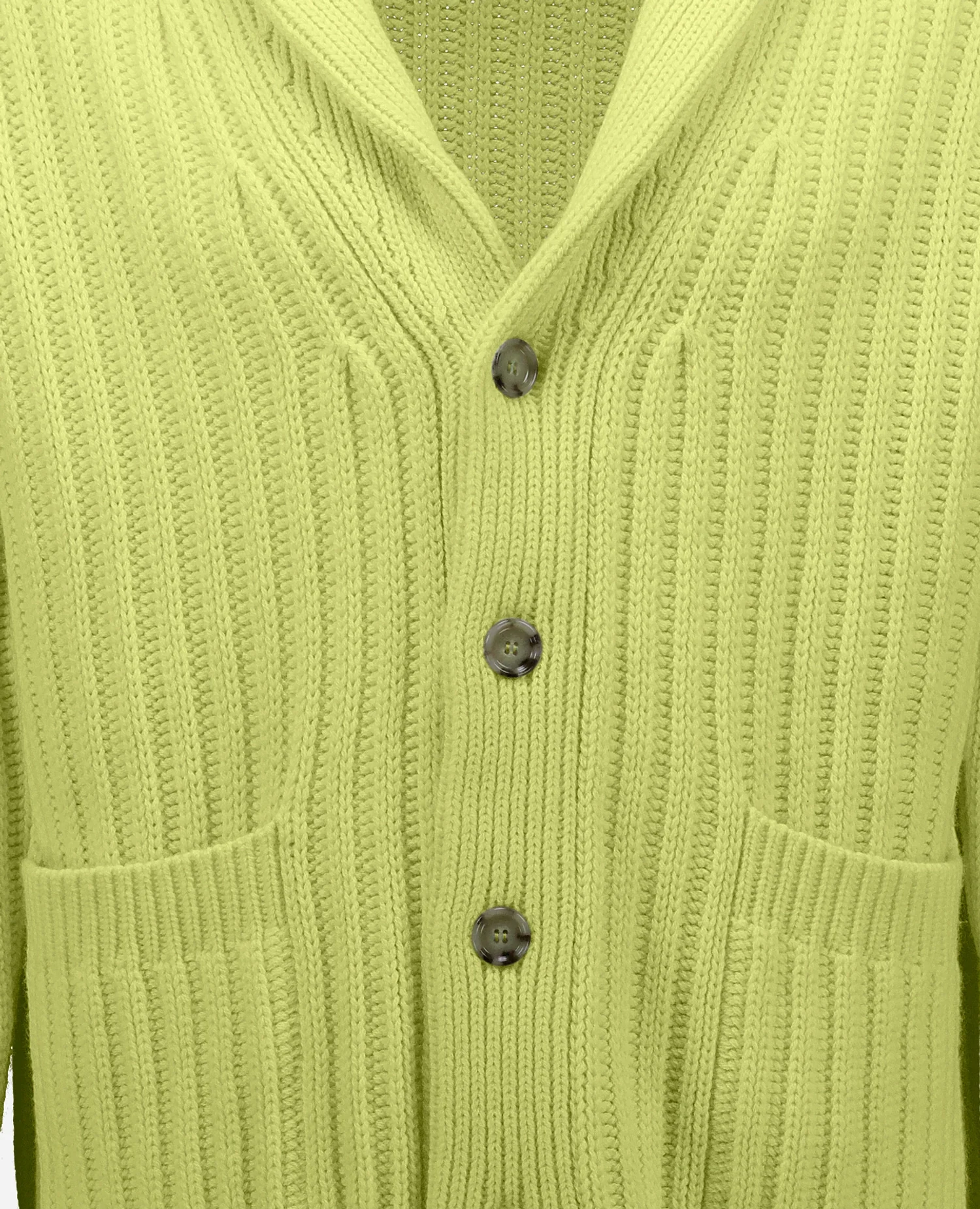 Woll-Mischung Strickjacke in Gelb - Image 4