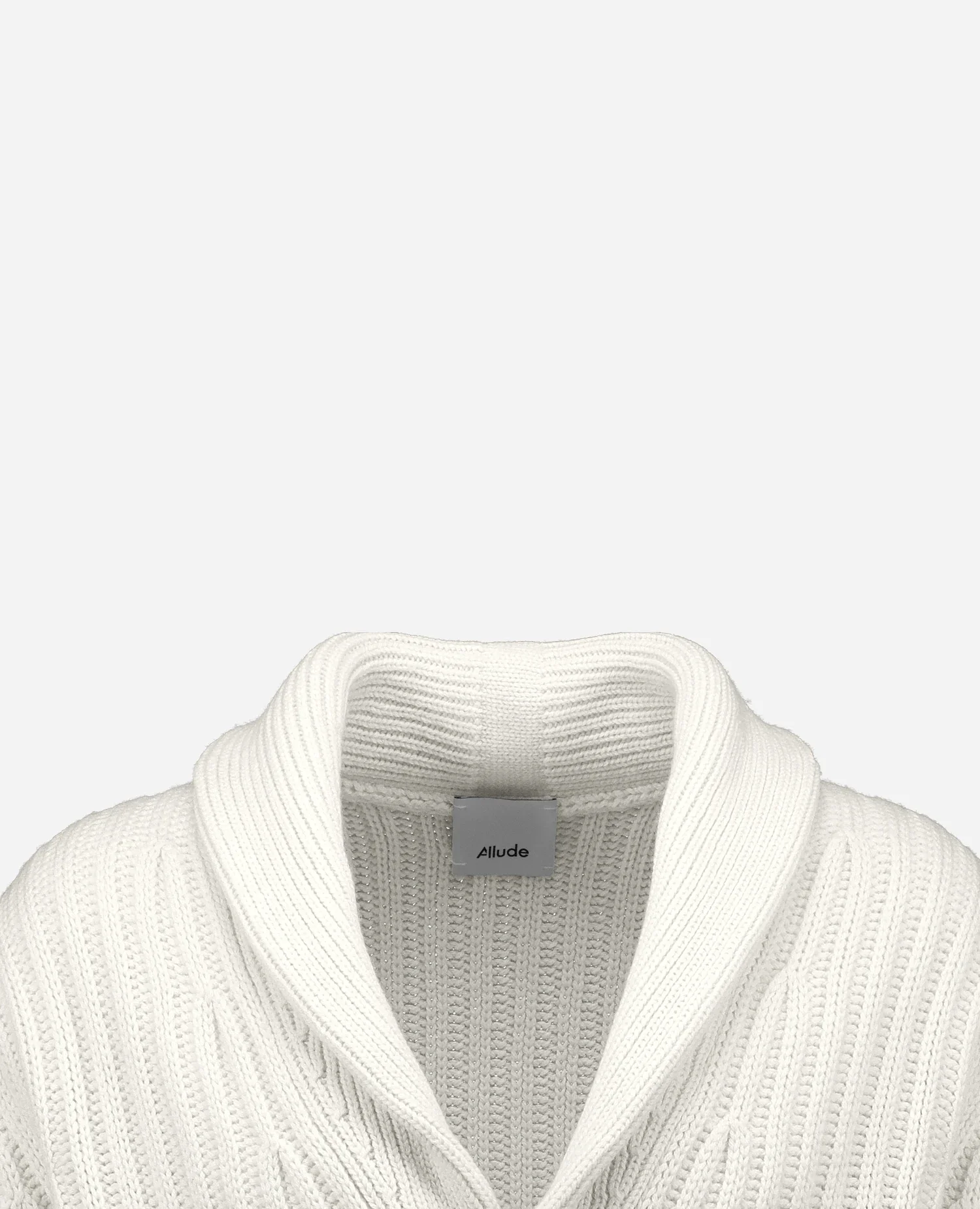 Woll-Mischung Strickjacke in Weiß - Image 3