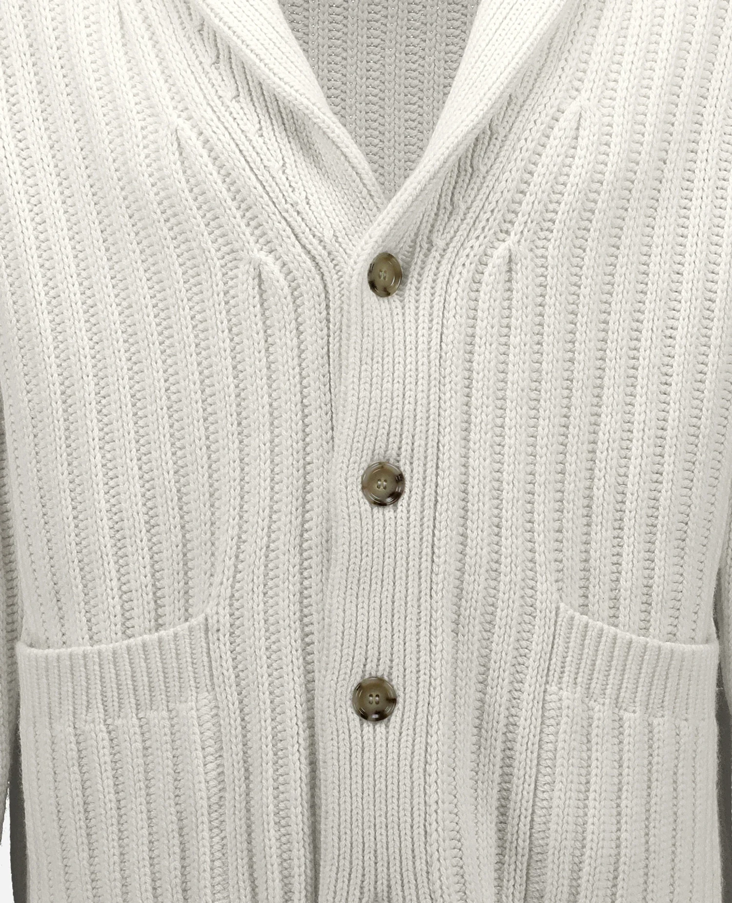 Woll-Mischung Strickjacke in Weiß - Image 4