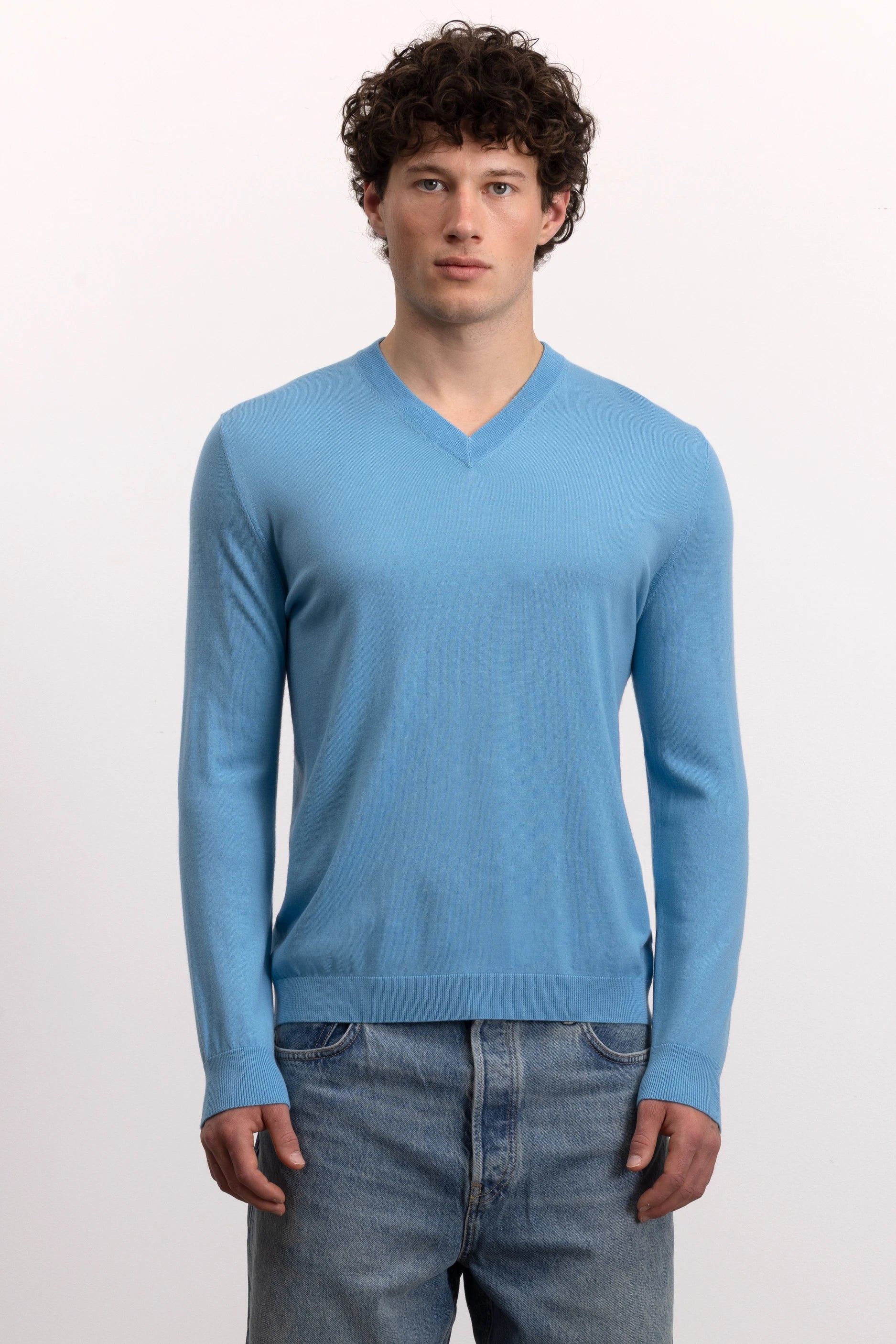 Wolle Pullover in Blau - Image 5