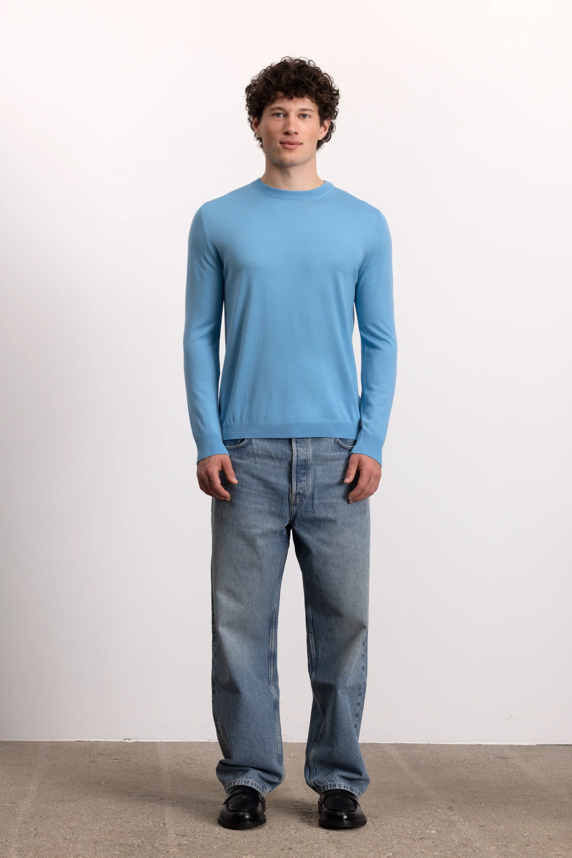 Wolle Pullover in Blau - Image 5