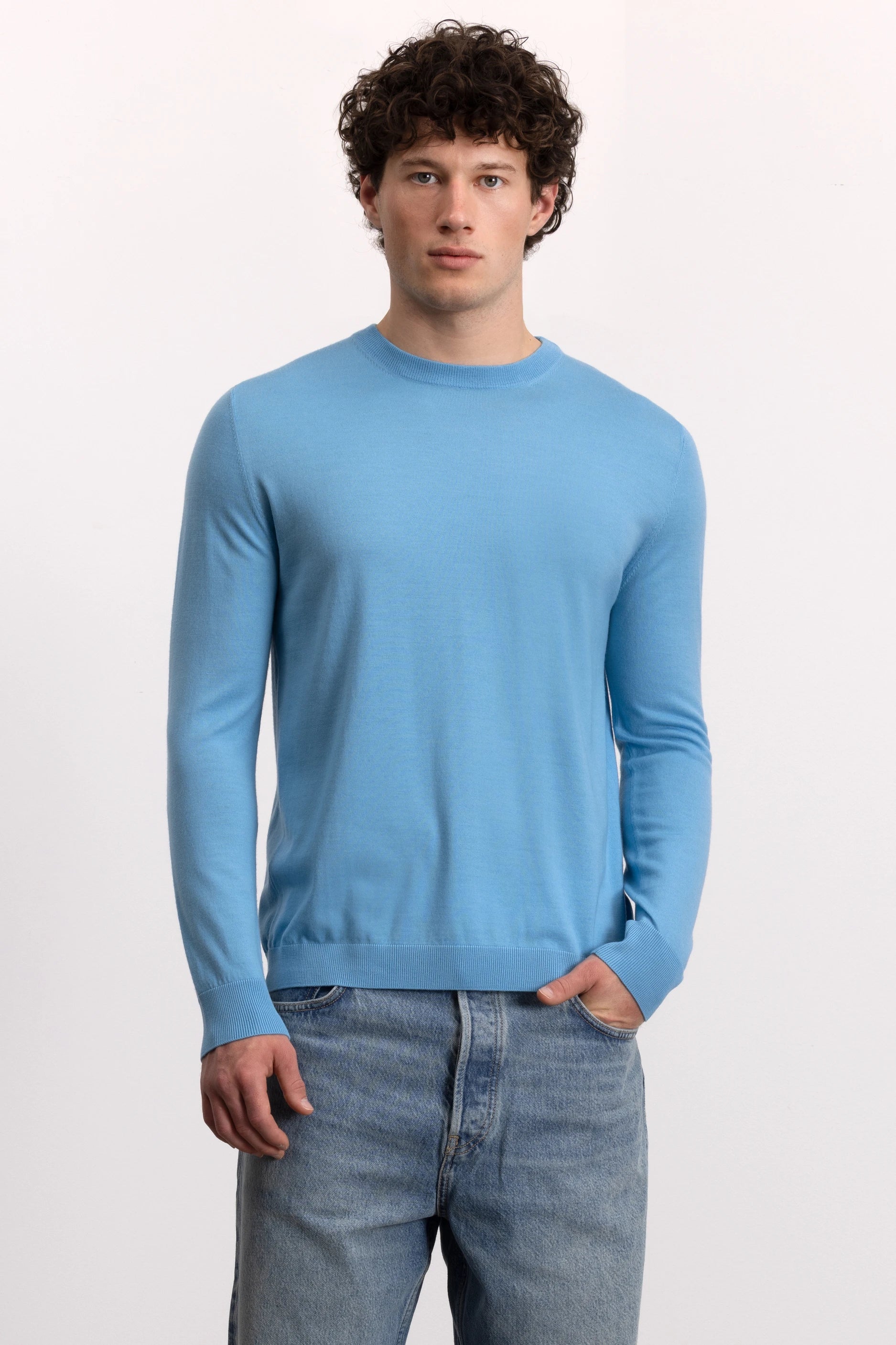 Wolle Pullover in Blau - Image 6