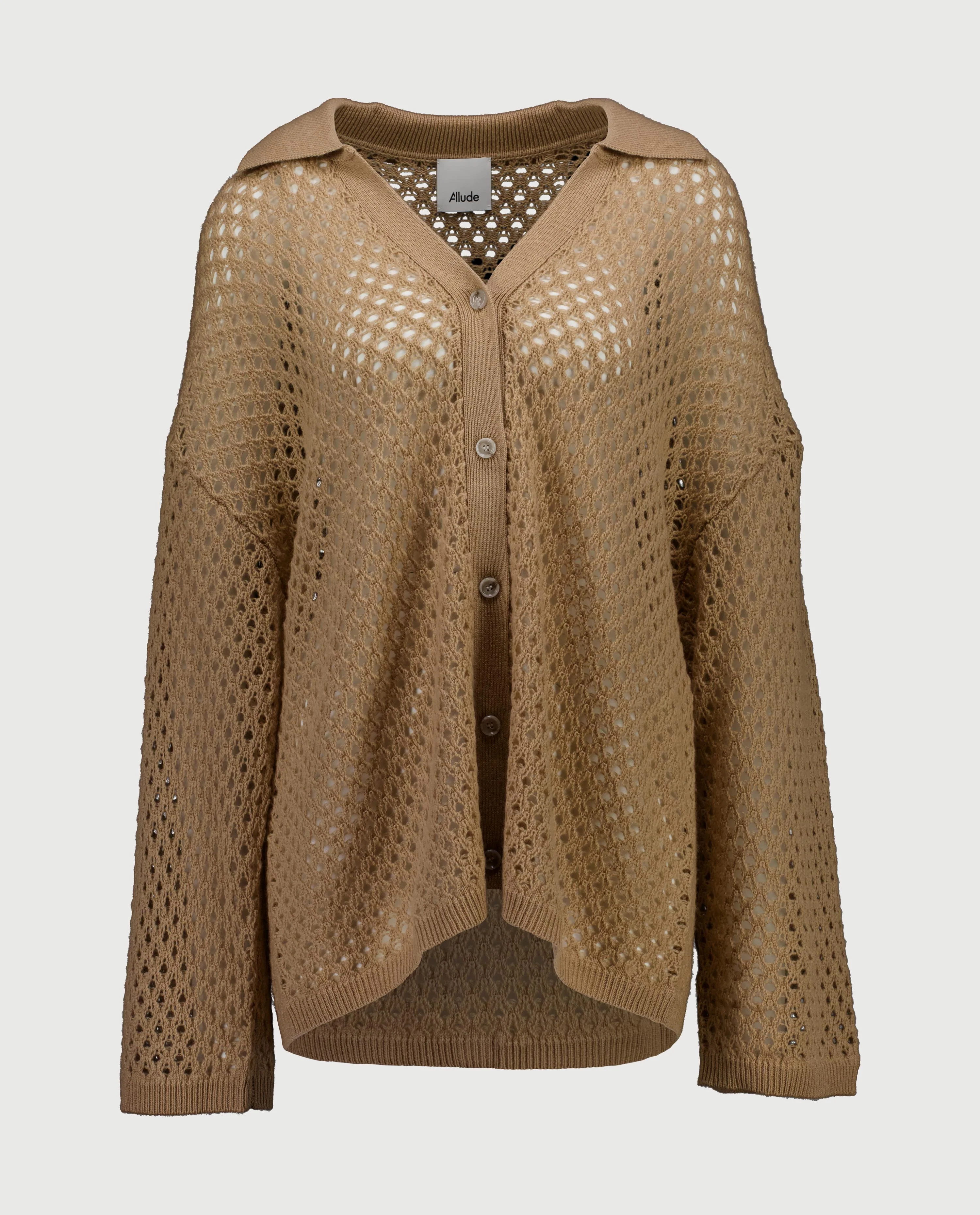 Woll-Mischung Pullover in Beige